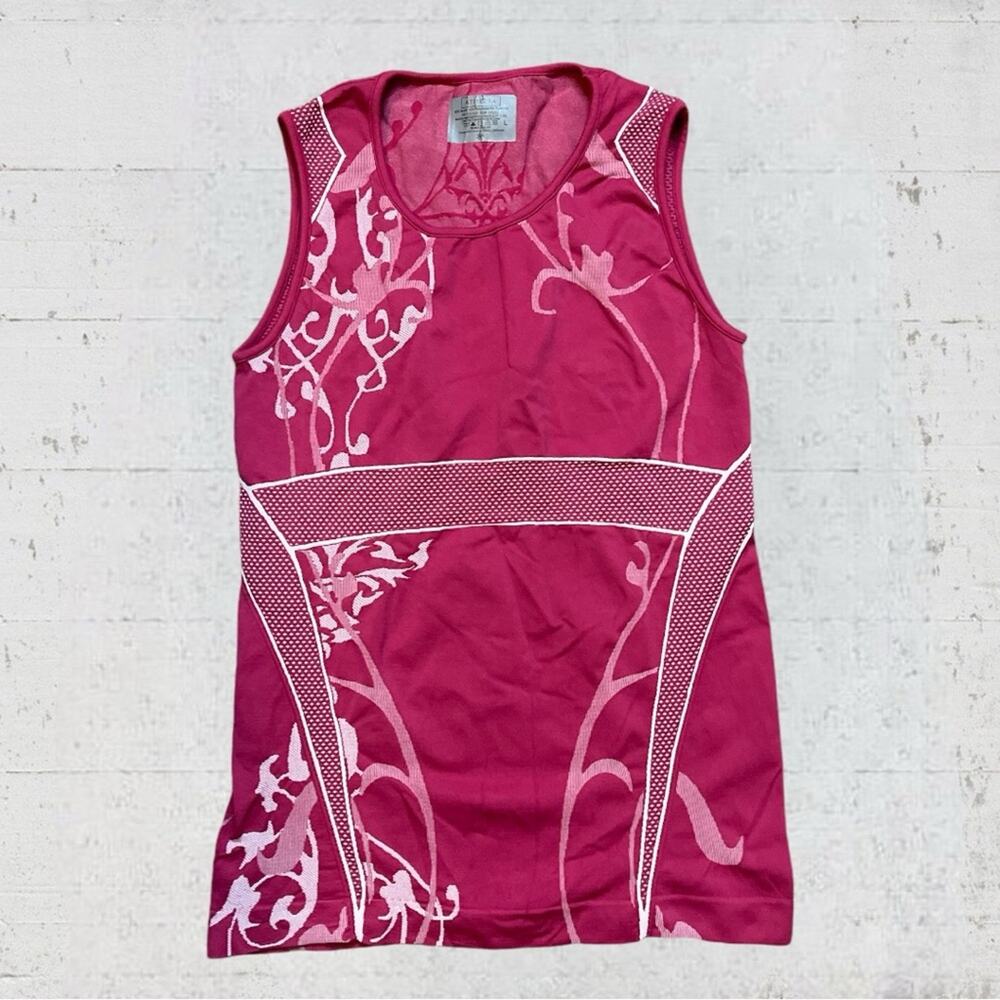 Athleta Yoga Twist Seamless Compression Tank Top Pink Size Large Style 735056